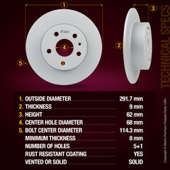 ORIGINAL EQUIPMENT PRECISION: All brake rotors meet or exceed the manufacturing and quality standards of original equipment manufacturers (OEM)
