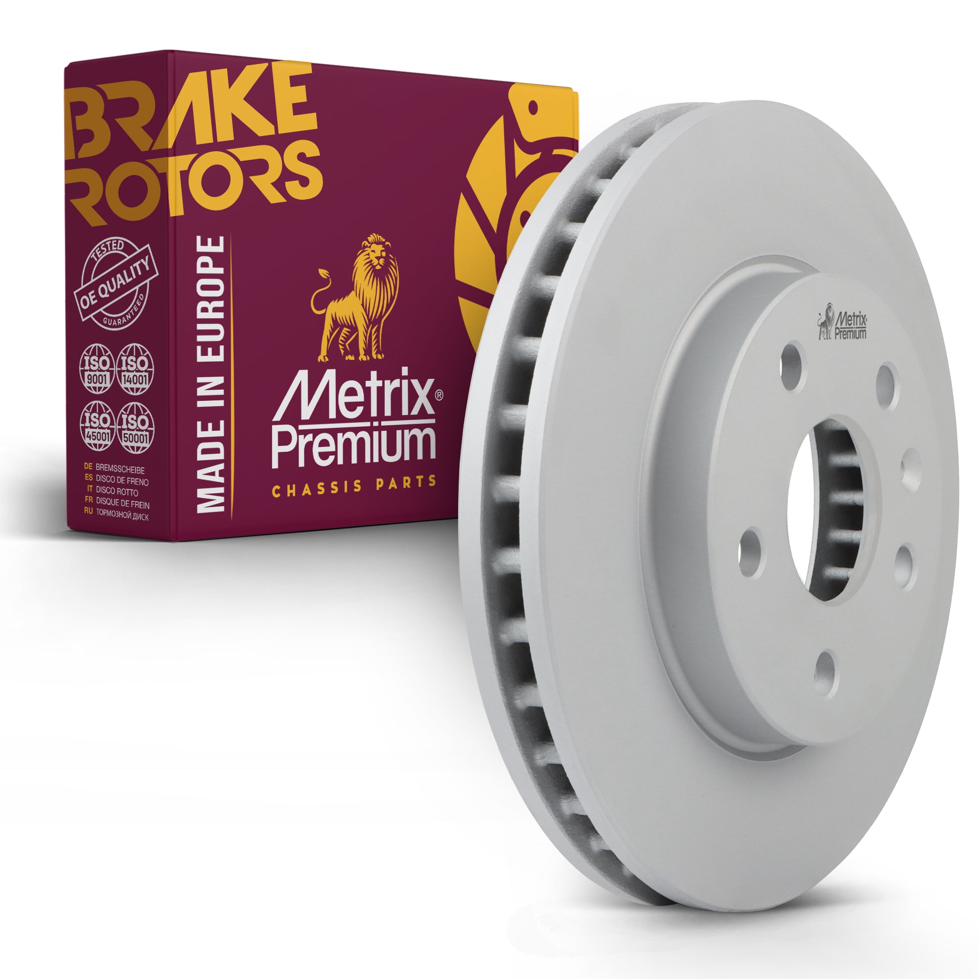 Metrix Premium Chassis Parts - 11.65 inch (296mm) Front Coated Vented Disc Brake Rotor Fits 2013-2015 Chevrolet Malibu, 2016 Malibu Limited, 2011-2016 Buick Regal, 2012-2016 LaCrosse