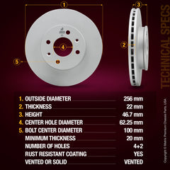 Metrix Premium Front Disc Brake Rotor 83552MF aftermarket car parts