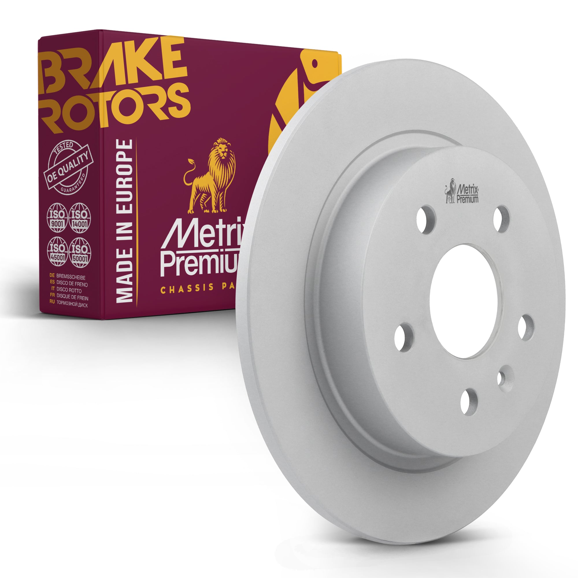 Metrix Premium Chassis Parts - 11.5 inch (292mm) Rear Coated Solid Disc Brake Rotor Fits Chevrolet Malibu Limited, Chevrolet Malibu, Buick LaCrosse, Buick Regal