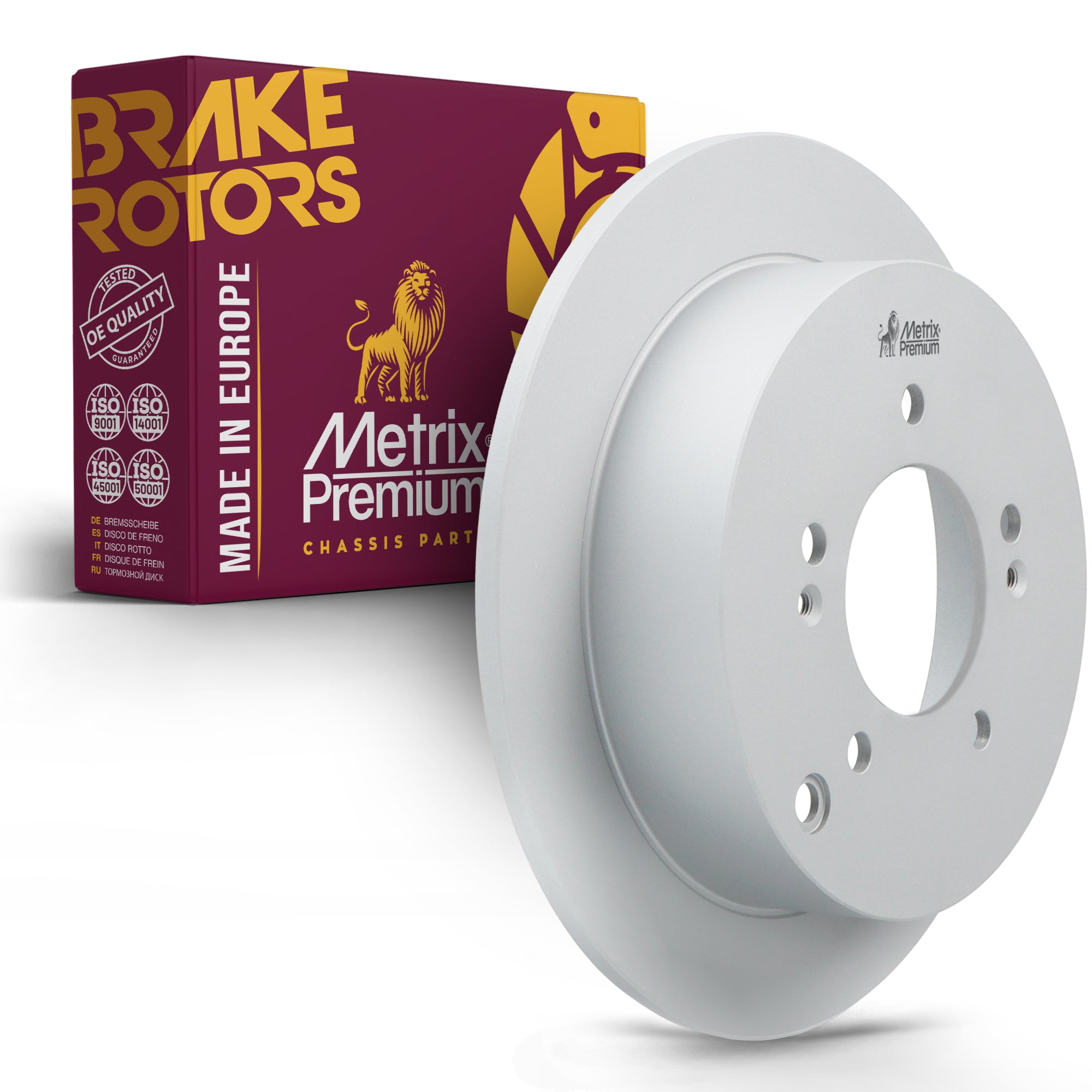 Metrix Premium Chassis Parts - 11.18 inch (284mm) Rear Coated Solid Disc Brake Rotor Fits 2001-2006 Hyundai Santa Fe, 2005-2015 Hyundai Tucson, 2005-2016 Kia Sportage