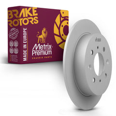 Metrix Premium Chassis Parts - 9.4 inch (238.75mm) Rear Coated Solid Disc Brake Rotor Fits 1992-1995 Honda Civic, 1999-2000 Honda Civic, 1993-1997 Civic del Sol, 1995-2001 Acura Integra
