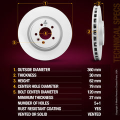 Metrix Premium Front Disc Brake Rotor 83675MF aftermarket car parts