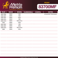 Metrix Premium Chassis Parts Front Disc Brake Rotor 83700MF aftermarket car parts