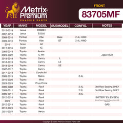 Metrix Premium Front Disc Brake Rotor 83705MF OEM fit spare parts