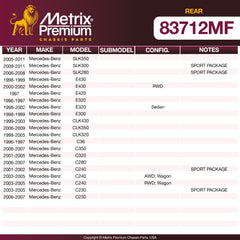 Metrix Premium Rear Disc Brake Rotor 83712MF OEM fit spare parts