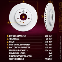 Metrix Premium Front Disc Brake Rotor 83713MF aftermarket car parts