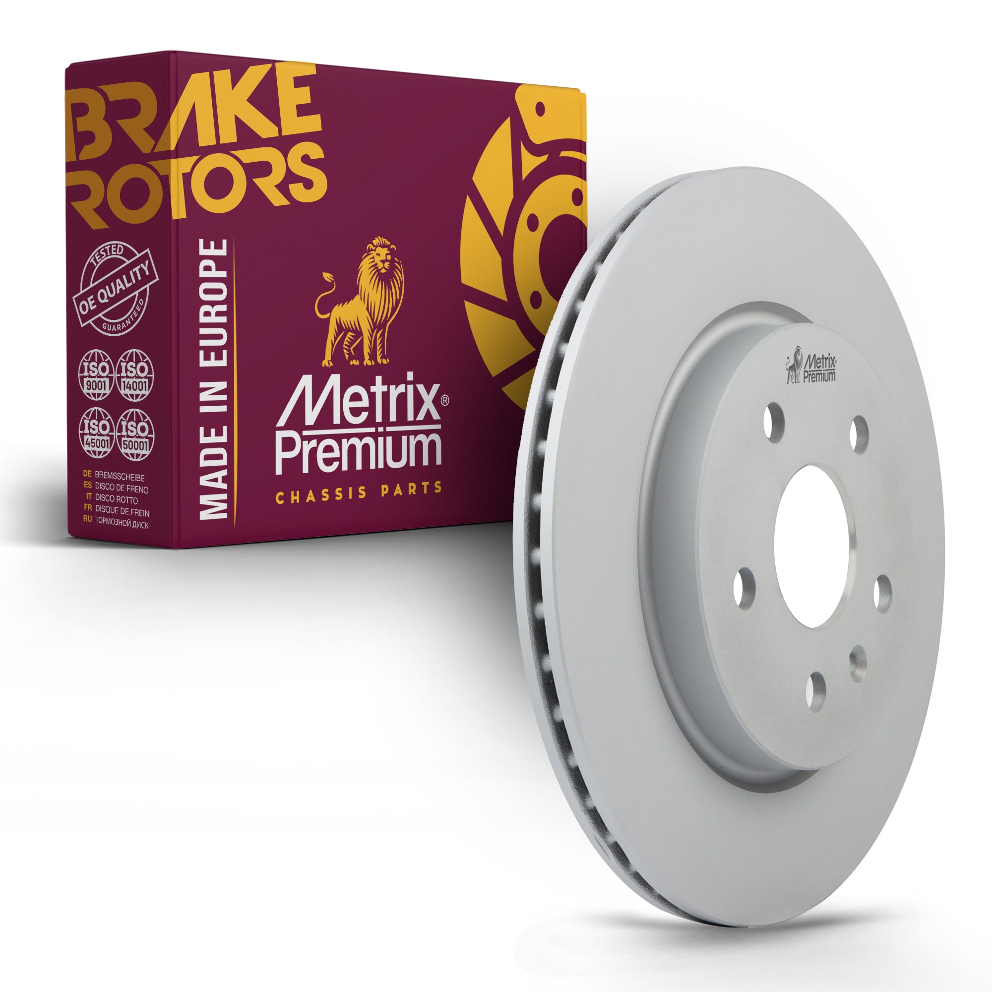 Metrix Premium Chassis Parts - 12.4 inch (315mm) Rear Coated Vented Disc Brake Rotor Fits Chevrolet Camaro, Malibu, Chevrolet Impala, Cadillac XTS, Cadillac CT6,CT5, Buick LaCrosse, Regal, Saab 9-5