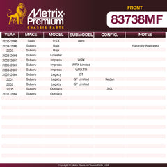 Metrix Premium Front Disc Brake Rotor 83738MF OEM fit spare parts
