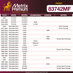 Metrix Premium Front Disc Brake Rotor 83742MF OEM fit spare parts