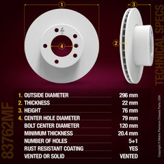 Metrix Premium Front Disc Brake Rotor Kit 92214MT aftermarket car parts