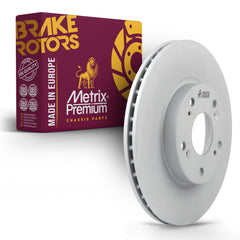 Metrix Premium Chassis Parts - 11.09 inch (281.7mm) Front Coated Vented Disc Brake Rotor Fits 2002-2004 Honda CR-V, Made in Europe