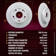 ORIGINAL EQUIPMENT PRECISION: All brake rotors meet or exceed the manufacturing and quality standards of original equipment manufacturers (OEM)