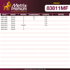 Metrix Premium Front Disc Brake Rotor 83811MF OEM fit spare parts
