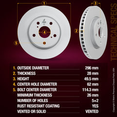 Metrix Premium Front Disc Brake Rotor 83817MF aftermarket car parts