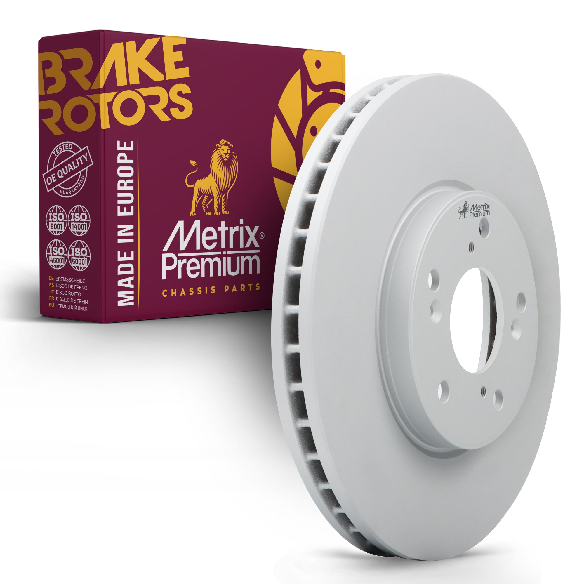 Metrix Premium Chassis Parts - 11.8 inch (299.8mm) Front Coated Vented Disc Brake Rotor Fits Acura TSX, Honda Pilot, Honda Accord, Odyssey, Acura TL, CL, MDX, Replacement 09.8840.10