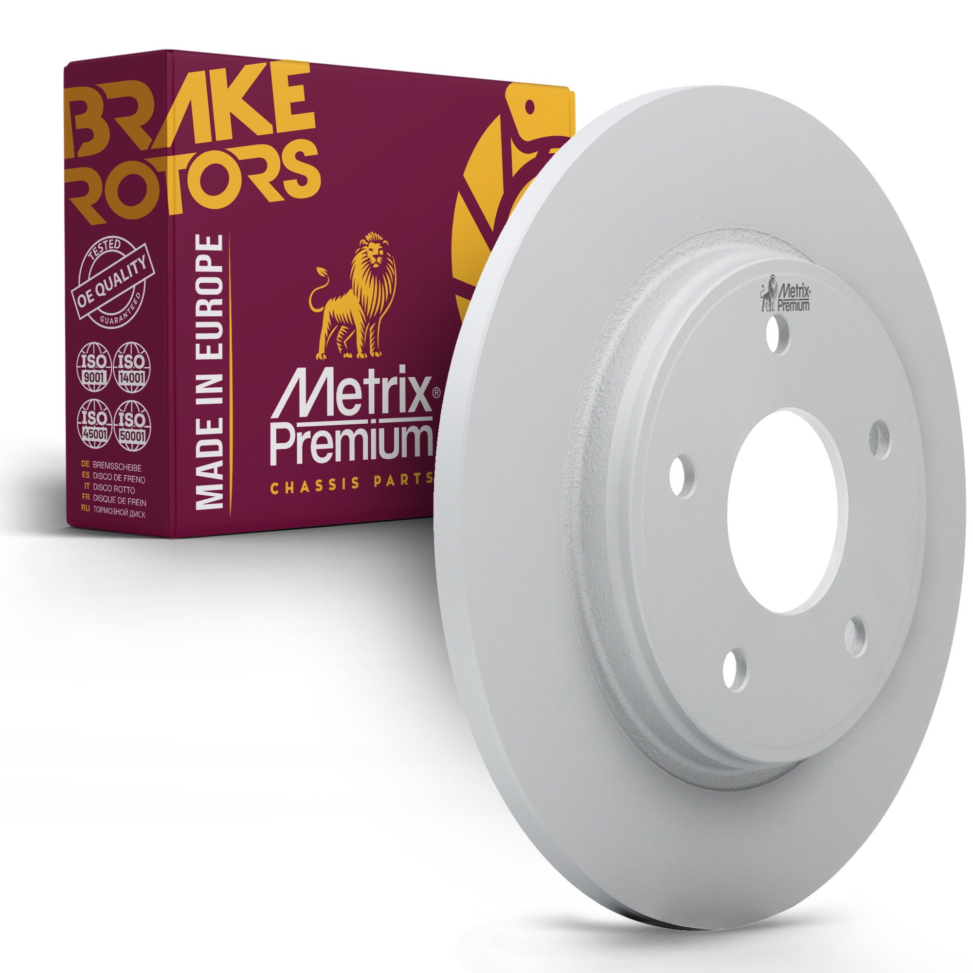 Metrix Premium Chassis Parts - 12.01 inch (305mm) Rear Coated Solid Disc Brake Rotor Fits 2008-2016 Dodge Grand Caravan, 2008-2016 Chrysler Town & Country, 2009-13 Journey, Volkswagen Routan, Ram C/V