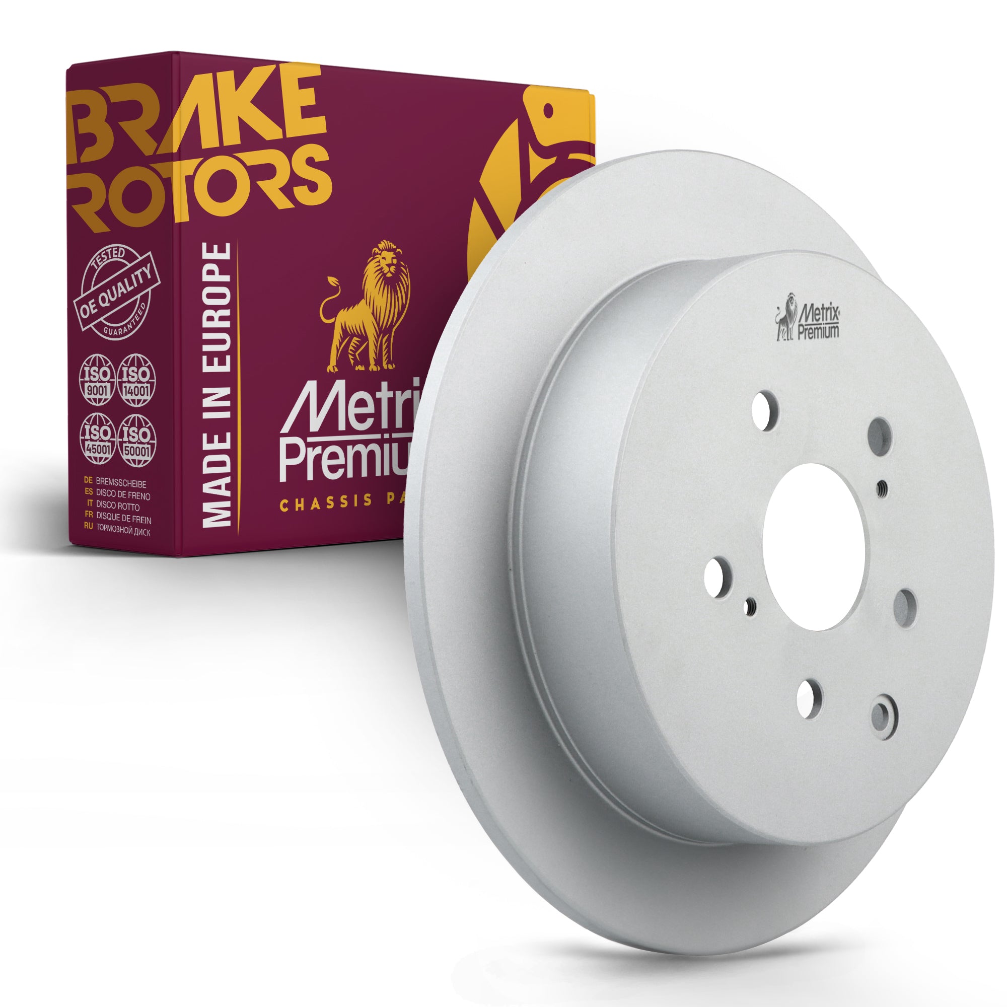 Metrix Premium Chassis Parts - 12.17 inch (309mm) Rear Coated Solid Disc Brake Rotor Fits 2010-2015 Lexus RX350, 2010-2015 RX450h, 2011-2020 Toyota Sienna, 2014-2019 Highlander, 08.D281.11