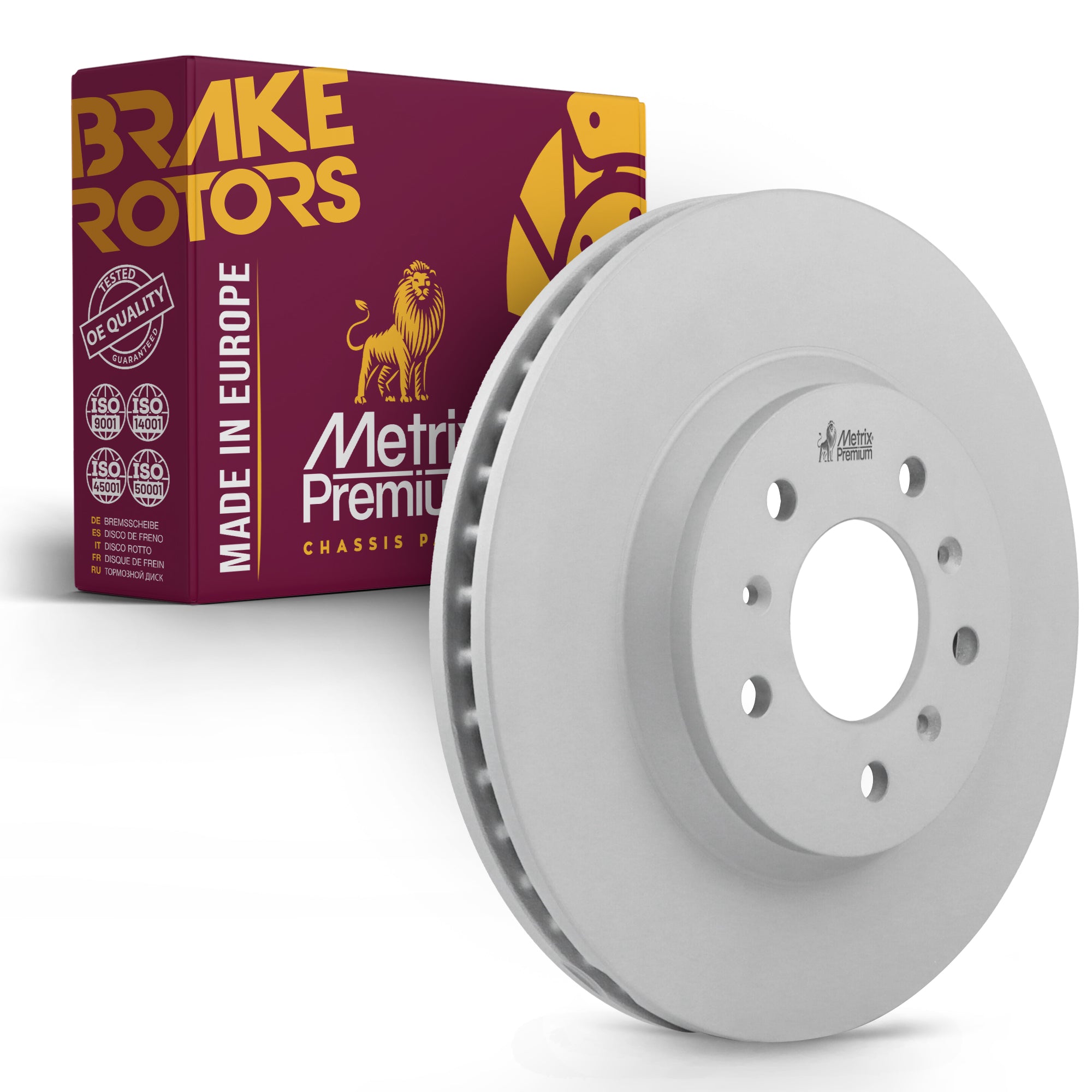 Metrix Premium Chassis Parts - 11.93 inch (303mm) Front Coated Vented Disc Brake Rotor Fits 2006-2007 Chevrolet Monte Carlo, 2006-2011 Buick Lucerne, 2006-2013 Impala, 2014-2016 Impala Limited