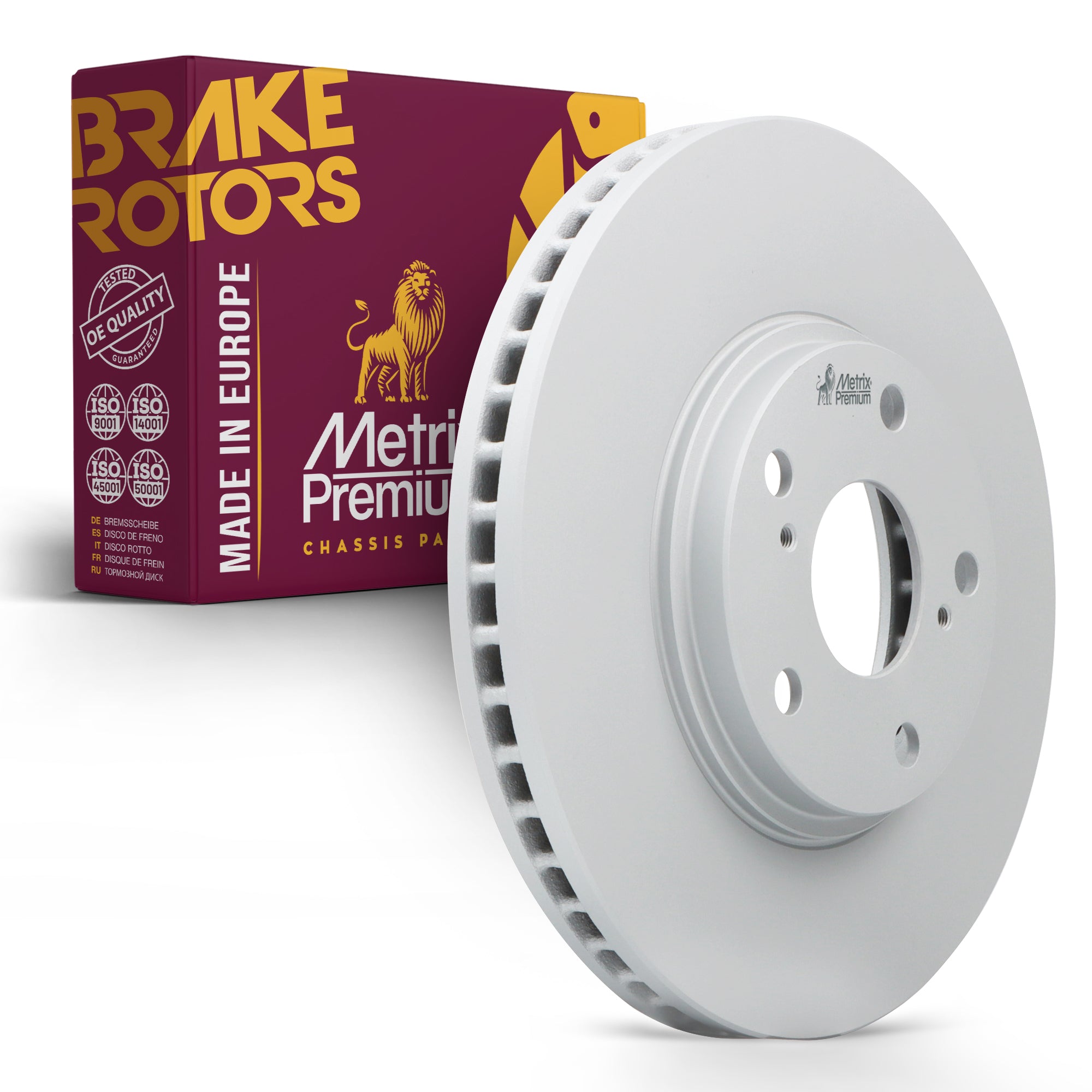 Metrix Premium Chassis Parts - 11.65 inch (296mm) Front Coated Vented Disc Brake Rotor Fits 1999-2003 Lexus RX300, 2002-2004 Toyota Camry, 2004-2006 Lexus ES330, Replacement 09.A110.11 Made in Europe