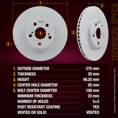 ORIGINAL EQUIPMENT PRECISION: All brake rotors meet or exceed the manufacturing and quality standards of original equipment manufacturers (OEM)