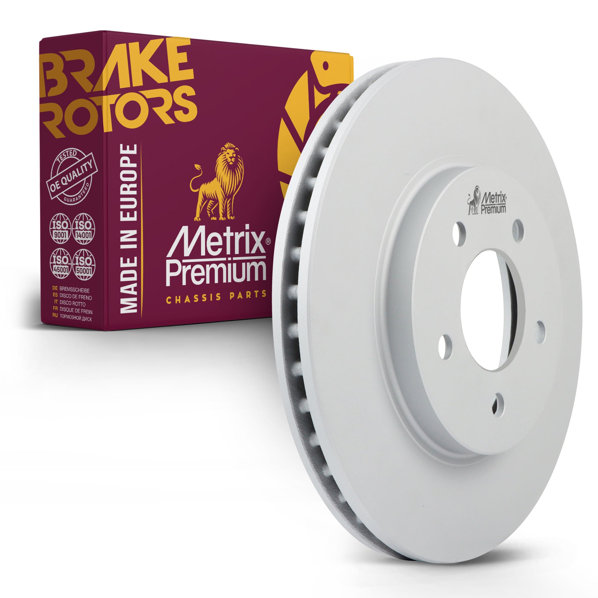 Metrix Premium Chassis Parts - 11.94 inch (303.2mm) Front Coated Vented Disc Brake Rotor Fits 2005-2012 Ford Escape, 2005-2006 Mazda Tribute, 2008-2011 Mazda Tribute, 2005-2011 Mercury Mariner