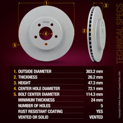 ORIGINAL EQUIPMENT PRECISION: All brake rotors meet or exceed the manufacturing and quality standards of original equipment manufacturers (OEM)