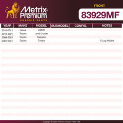 Metrix Premium Front Disc Brake Rotor 83929MF OEM fit spare parts