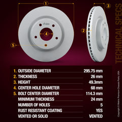ORIGINAL EQUIPMENT PRECISION: All brake rotors meet or exceed the manufacturing and quality standards of original equipment manufacturers (OEM)