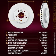 Metrix Premium Front Disc Brake Rotor Kit 92711MT aftermarket car parts
