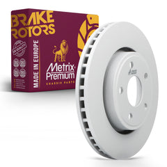 Metrix Premium Chassis Parts - 12.99 inch (330mm) Front Coated Vented Disc Brake Rotor Fits 2011-2020 Dodge Durango, 2011-2020 Jeep Grand Cherokee, Replacement 09.N234.11, Made in Europe