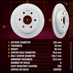 ORIGINAL EQUIPMENT PRECISION: All brake rotors meet or exceed the manufacturing and quality standards of original equipment manufacturers (OEM)