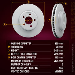 ORIGINAL EQUIPMENT PRECISION: All brake rotors meet or exceed the manufacturing and quality standards of original equipment manufacturers (OEM)
