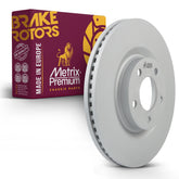 Metrix Premium Chassis Parts - 12.59 inch (319.7mm) Front Coated Vented Disc Brake Rotor Fits 2007-2014 Ford Edge, 2007-2015 Lincoln MKX, Replacement 09.C185.11, Made in Europe