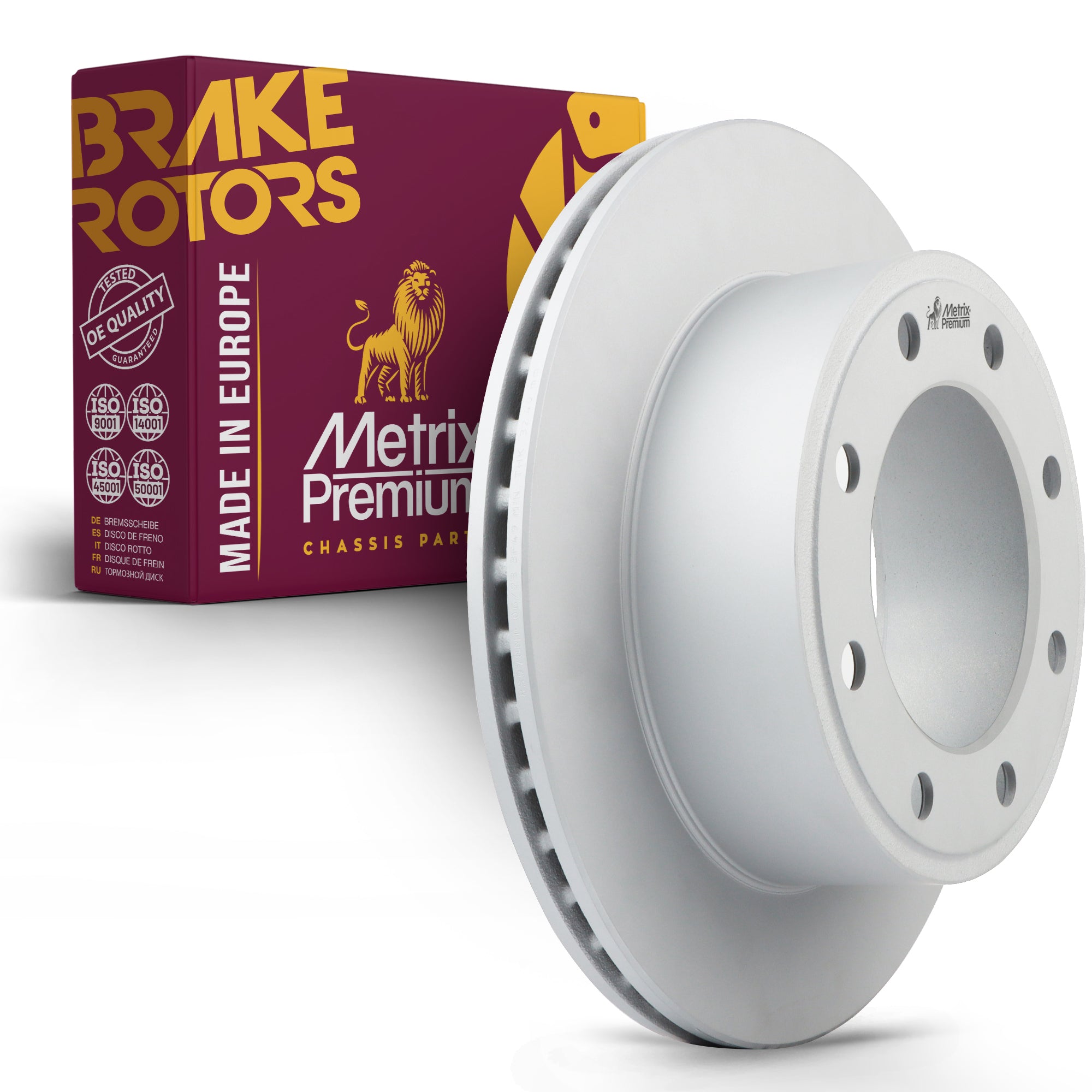 Metrix Premium Chassis Parts - 13.39 inch (340mm) Rear Coated Vented Disc Brake Rotor Fits 2005-2012 Ford F-250 Super Duty, 2005-2012 Ford F-350 Super Duty, Replacement 09.B544.10, Made in Europe