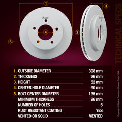Metrix Premium Front Brake Kit 95760MT aftermarket car parts