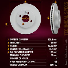 Metrix Premium Front Disc Brake Rotor 83981MF aftermarket car parts