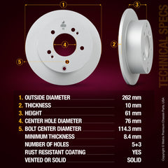 Metrix Premium Rear Disc Brake Rotor Kit 92704MT aftermarket car parts