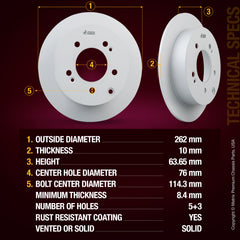 Metrix Premium Chassis Parts Rear Brake Kit 91575MT suspension steering brake parts