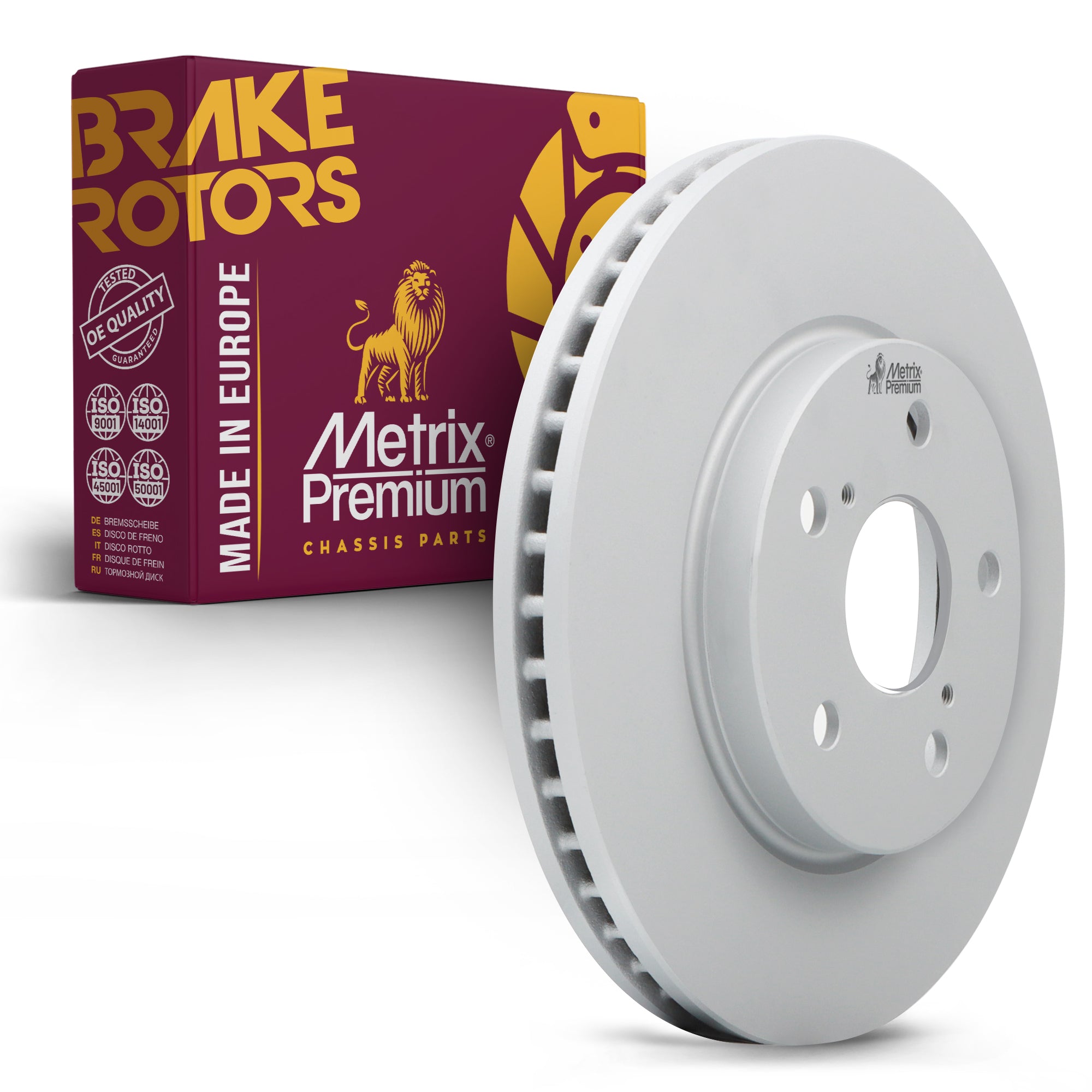 Metrix Premium Chassis Parts - 11.65 inch (296mm) Front Coated Vented Disc Brake Rotor Fits 2002-2003 Lexus ES300, 2002-2006 Toyota Camry, 2004-2010 Toyota Sienna, 2004-2008 Solara, 2005-2007 Avalon