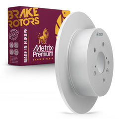 Metrix Premium Chassis Parts - 12.17 inch (309mm) Rear Coated Solid Disc Brake Rotor Fits 2008-2013 Toyota Highlander, Replacement 08D44311, Made in Europe