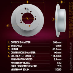 Metrix Premium Rear Disc Brake Rotor 84103MF aftermarket car parts