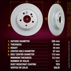 Metrix Premium Rear Disc Brake Rotor 84105MF aftermarket car parts