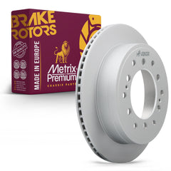 Metrix Premium Chassis Parts - 12.28 inch (312mm) Rear Coated Vented Disc Brake Rotor Fits 2010-2014 Toyota FJ Cruiser, 2010-2021 4Runner, 2010-2022 Lexus GX460, Replacement 09.A334.21 Made in Europe