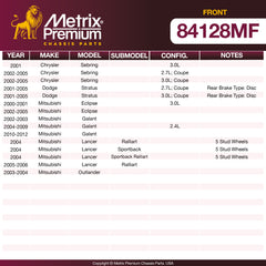 Metrix Premium Front Disc Brake Rotor 84128MF OEM fit spare parts