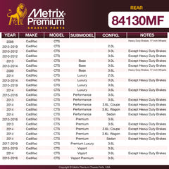 Metrix Premium Rear Disc Brake Rotor 84130MF OEM fit spare parts