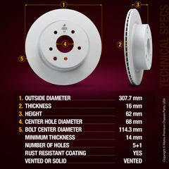 Metrix Premium Rear Disc Brake Rotor Kit 92676MT suspension steering brake parts