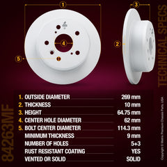 Metrix Premium Rear Disc Brake Rotor 84263MF aftermarket car parts