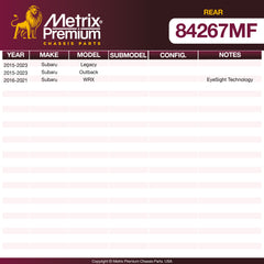 Metrix Premium Rear Disc Brake Rotor 84267MF OEM fit spare parts