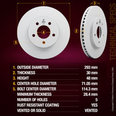 Metrix Premium Front Disc Brake Rotor Kit 92372MT aftermarket car parts